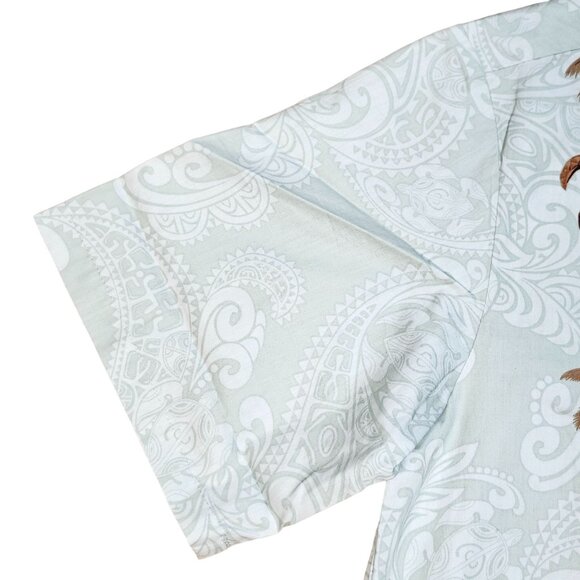 Pacific Legend Hawaiian Aloha Shirt Lt Green XL Honu Tiki Surfboards - Picture 7 of 9